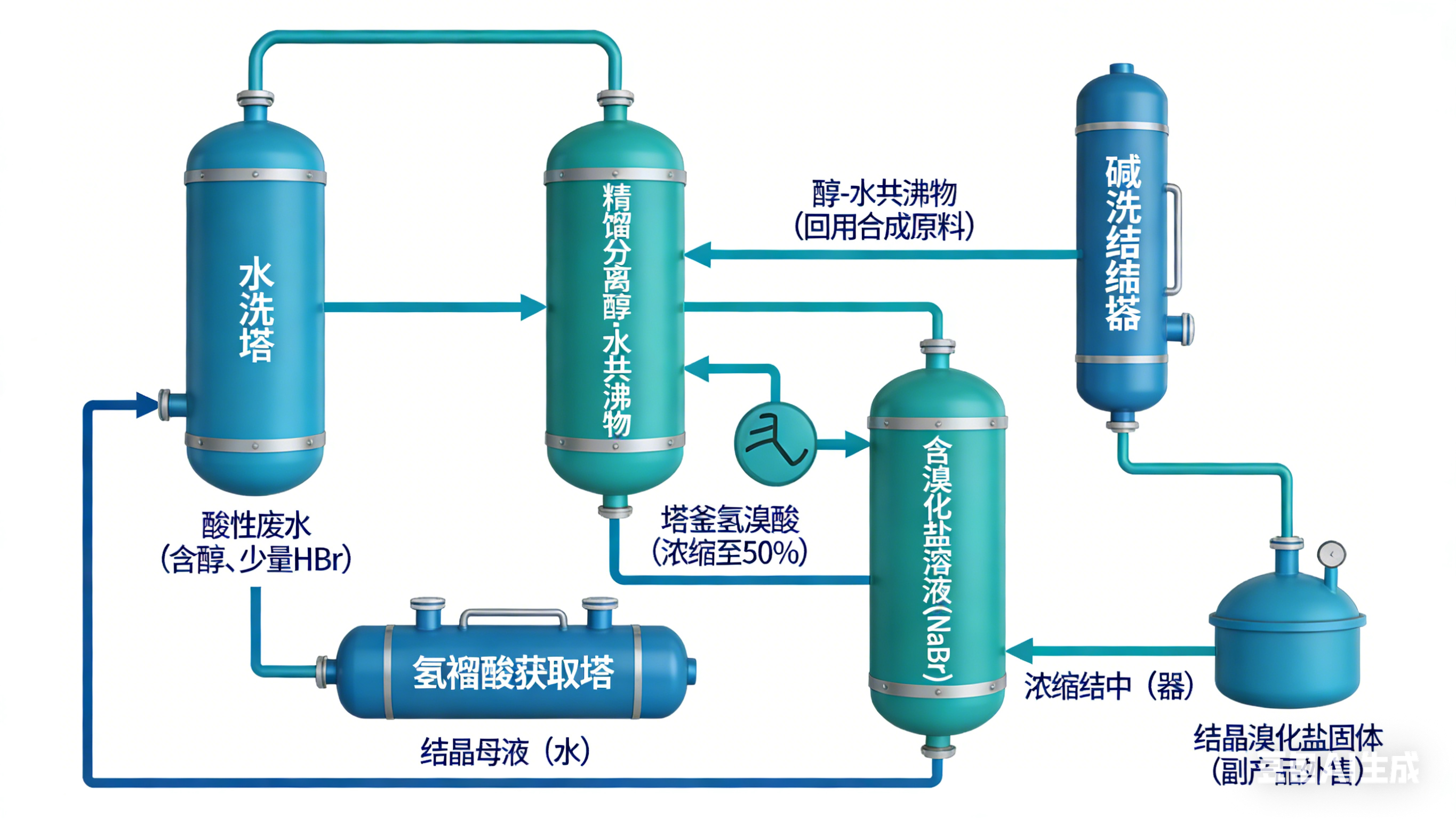 氫溴酸在連續(xù)精餾工藝中的應(yīng)用與循環(huán)